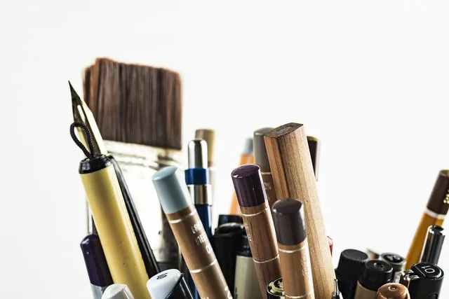 pens, brushes, art materials, art, artistic, arts and crafts, artsy, close up, creativity, education, ink, pencils, writing, drawing, pens, art, education, education, education, education, education, writing, writing, writing, drawing, drawing. Copywriting services commercial opportunities: sell words or sell systems?