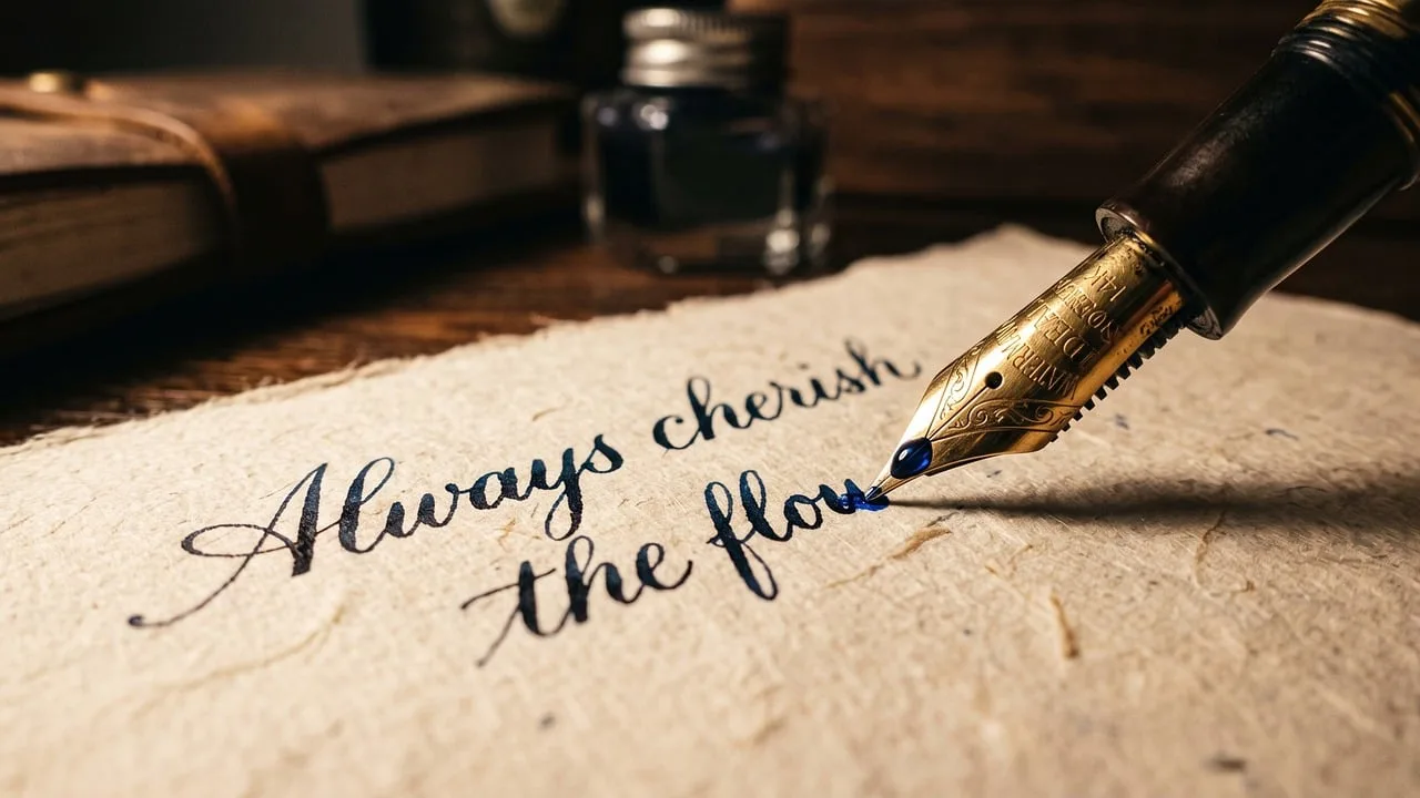 fountain pen, calligraphy, handwritten, ink, paper, writing, lettering, vintage, motivation, creativity, penmanship, paraphrase, story, inspiration, quote, poetry, art form, design, craft, artistic expression